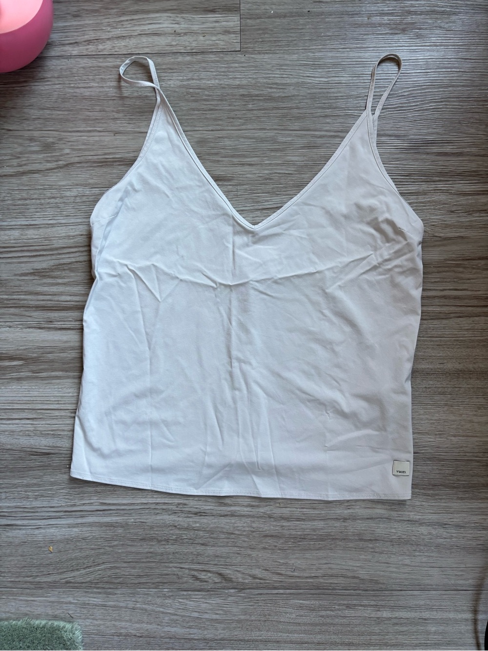 Vuori Villa Classic White V-Neck Spaghetti Strap Tank Top